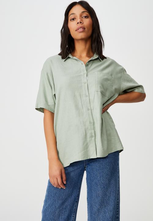 Cotton On - Dad short sleeve shirt - sage