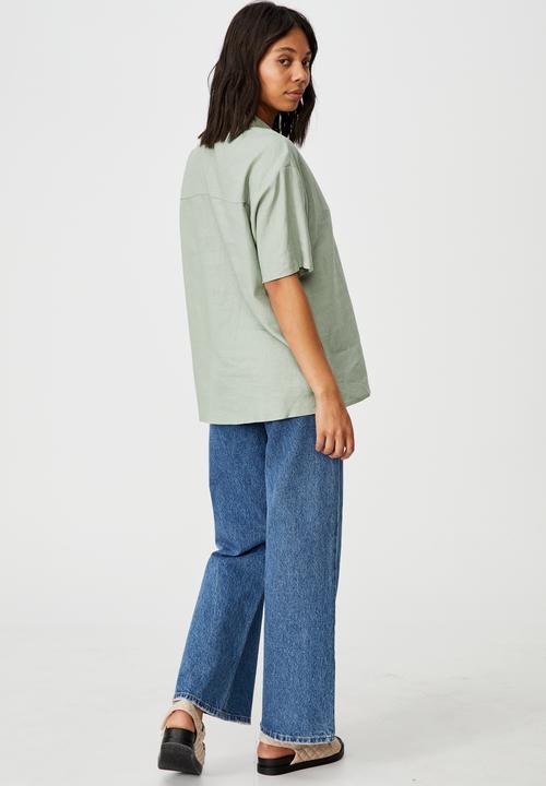Cotton On - Dad short sleeve shirt - sage