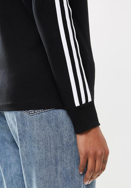 adidas Originals - 3 Stripes long sleeve tee - black