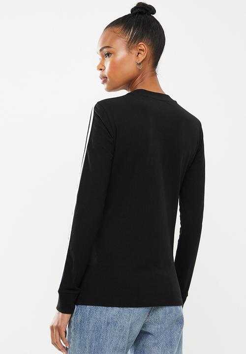 adidas Originals - 3 Stripes long sleeve tee - black