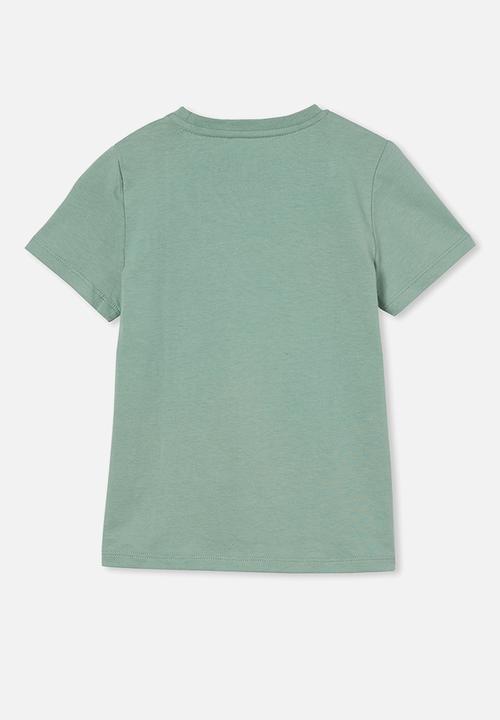 Cotton On - Stevie short sleeve embellished tee - smashed avo