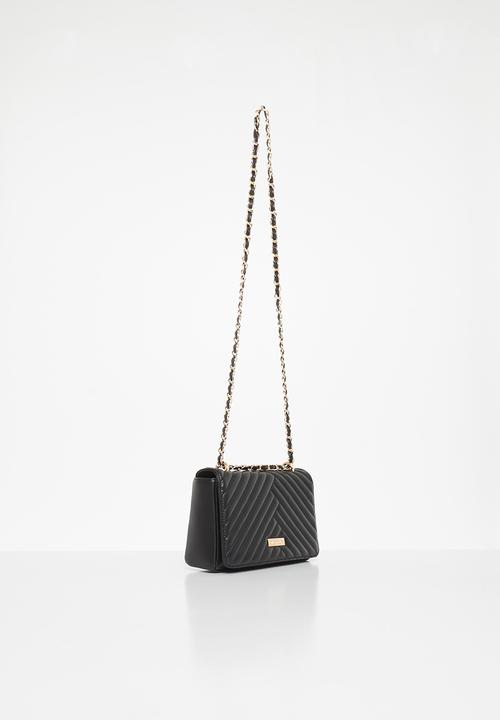 SISSY BOY - Coco chevron quilted chain shoulder bag - black