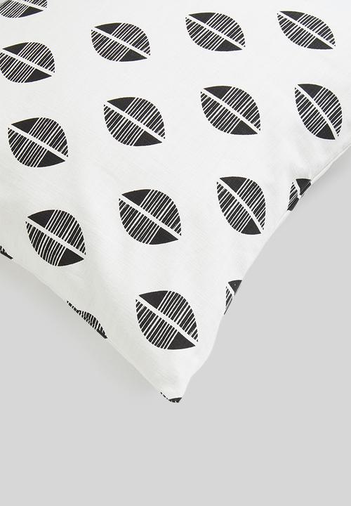 Sixth Floor - Etch printed cushion cover - black & white