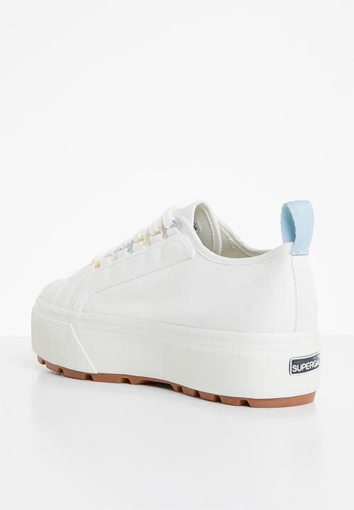 SUPERGA - 2790 tank colourful  platform tank colour  - a3m white avorio multi