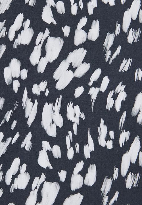 edit - Poplin notch neck tunic - navy blue