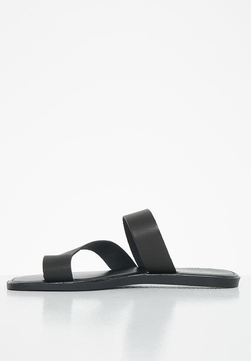 Superbalist - Jessie leather slide - black