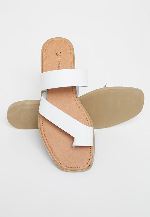 Superbalist - Jessie leather slide - white