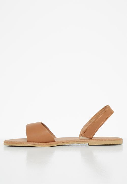 Superbalist - Abby leather slingback sandals - tan
