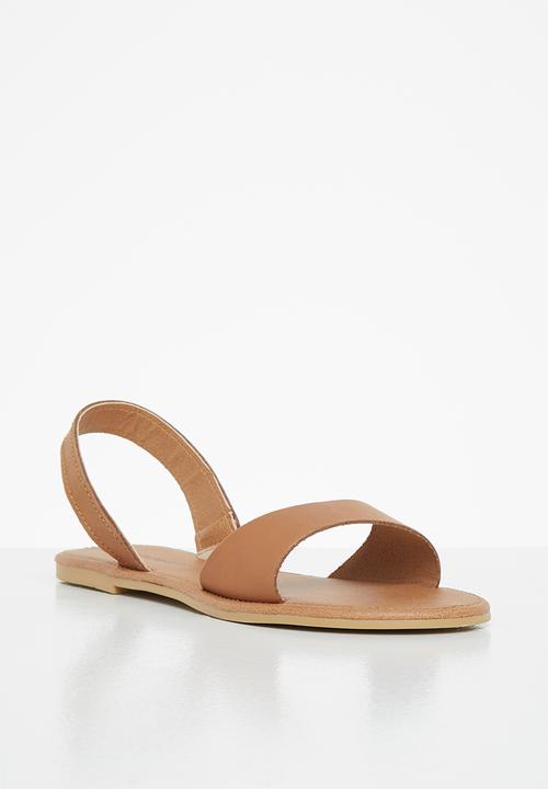 Superbalist - Abby leather slingback sandals - tan