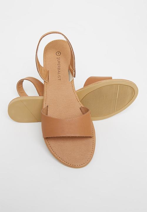 Superbalist - Abby leather slingback sandals - tan