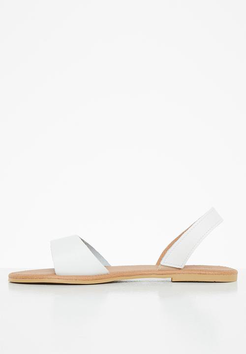 Superbalist - Abby leather slingback sandals - white