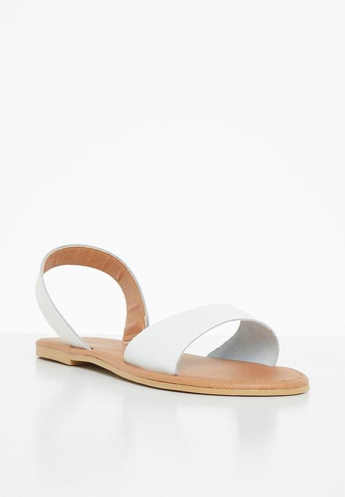 Superbalist - Abby leather slingback sandals - white