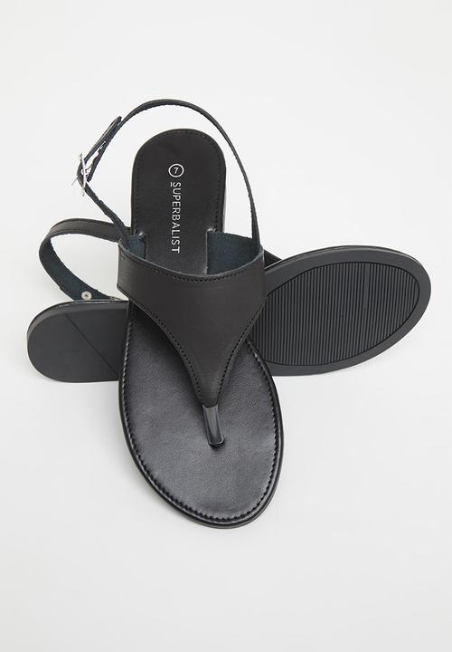 Superbalist - Quin leather T-Bar sandal - black