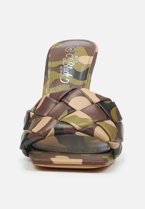 Miss Black - Ammo1 mule heel - green