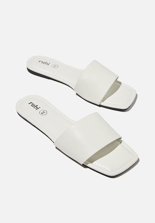 Cotton On - Everyday hailey single vamp slide - white