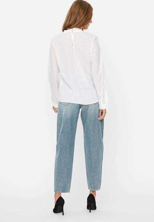 Vero Moda - Rosa long sleeve top - white