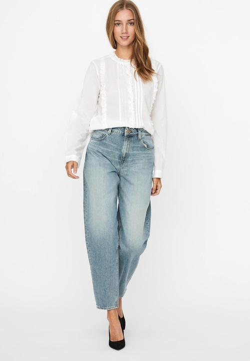 Vero Moda - Rosa long sleeve top - white