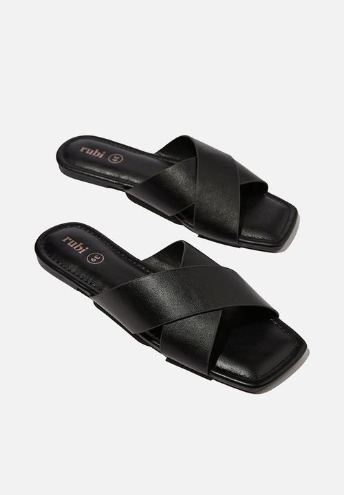 Cotton On - Everyday sophie xover slide - black 