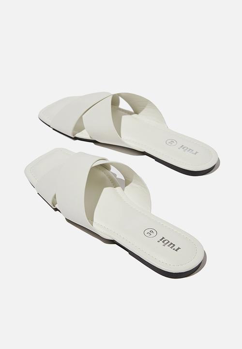 Cotton On - Everyday sophie xover slide - white 