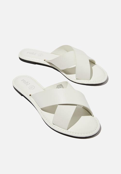 Cotton On - Everyday sara xover slide - white 