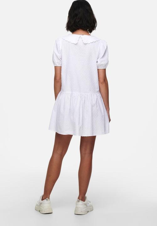 ONLY - Jennifer short sleeve short dress - white