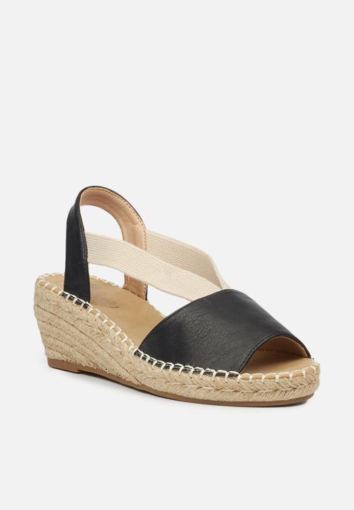 Butterfly Feet - Lea 1 espadrille wedge - black