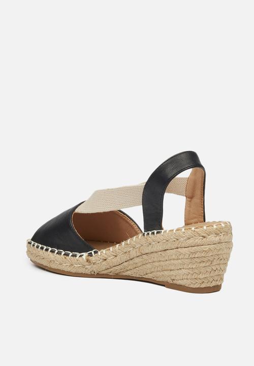 Butterfly Feet - Lea 1 espadrille wedge - black