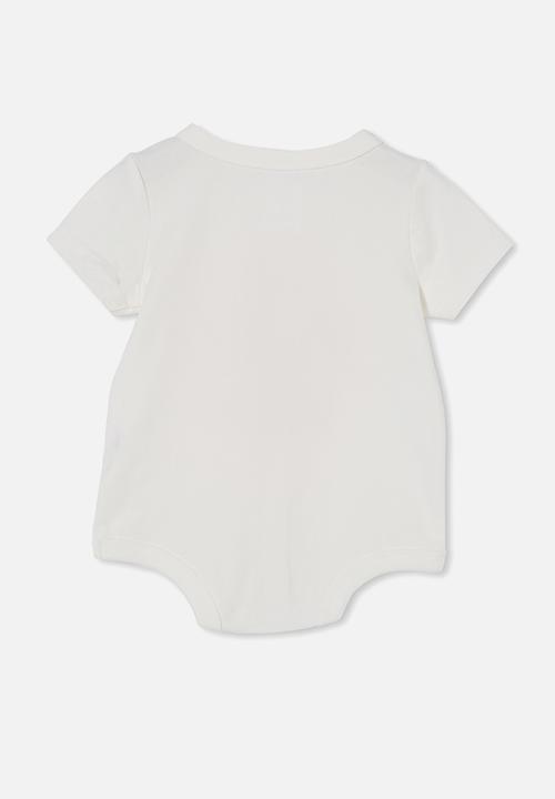 Cotton On - The short sleeve bubbysuit - vanilla
