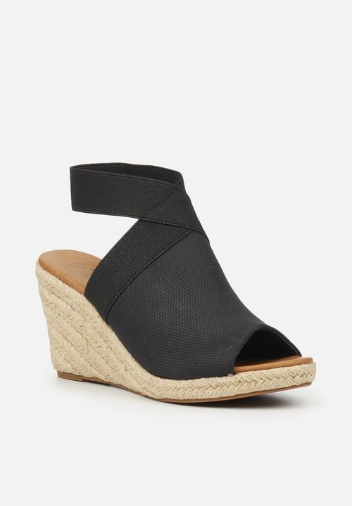 Butterfly Feet - Drayco 1 espadrille wedge - black