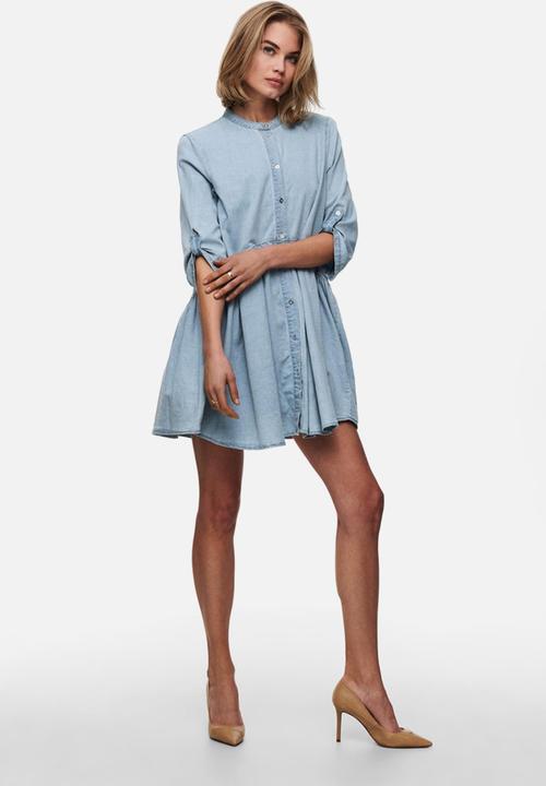 ONLY - Chicago 3/4 life denim dress - blue