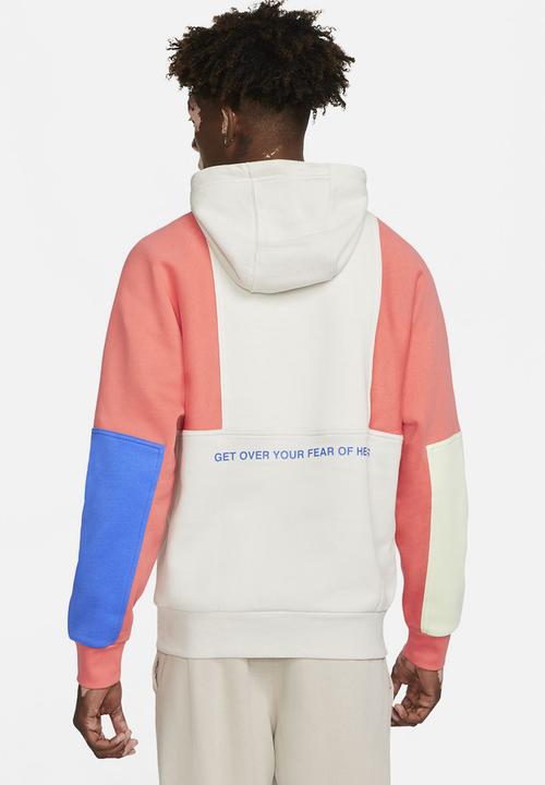 Nike - Nsw nike air po bb hoodie - light bone/magic ember/white