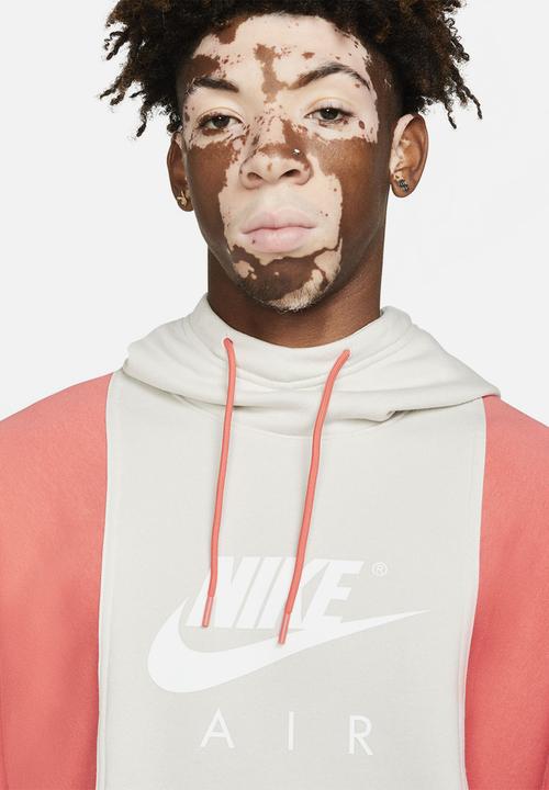Nike - Nsw nike air po bb hoodie - light bone/magic ember/white