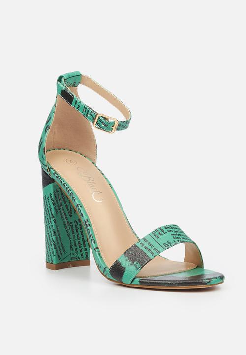 Miss Black - Times1 heel - green