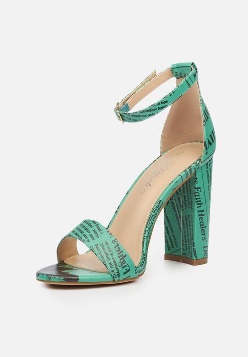 Miss Black - Times1 heel - green