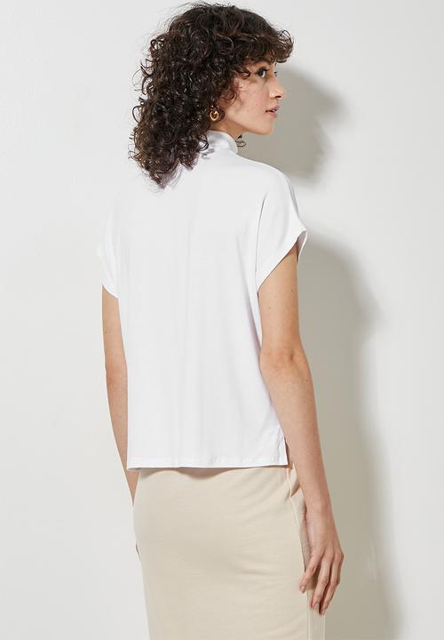 Superbalist - 2 Pack hi neck grown on sleeve tee - black & white