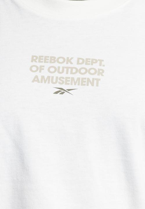 Reebok - Camping cropped short sleeve tee - white