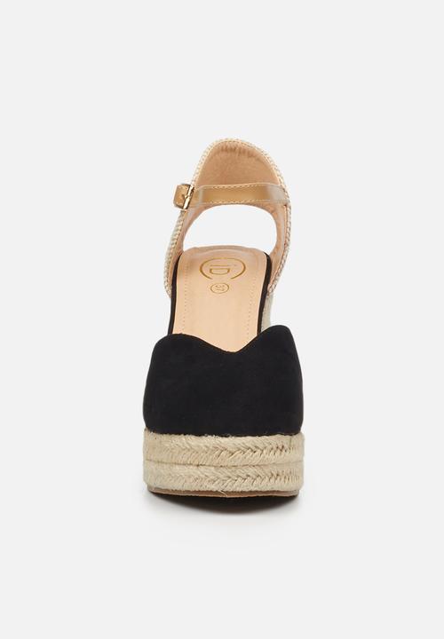 Miss Black - Vendetta1 espadrille wedge - black