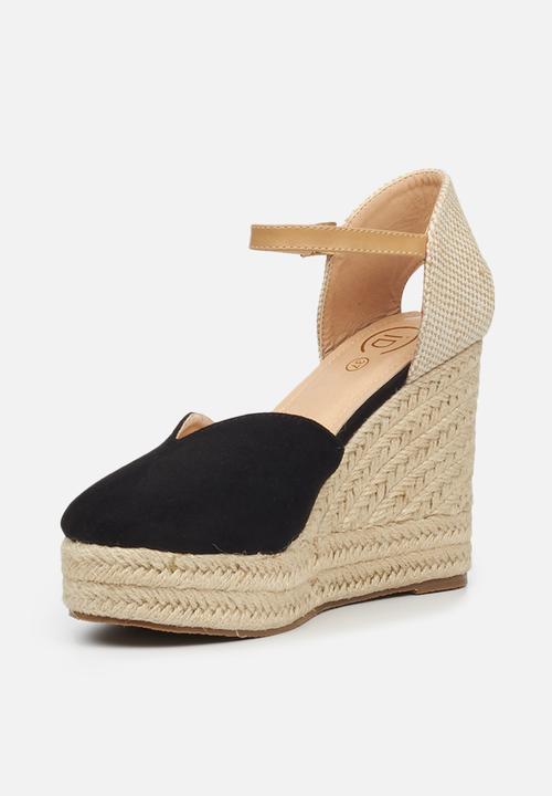 Miss Black - Vendetta1 espadrille wedge - black