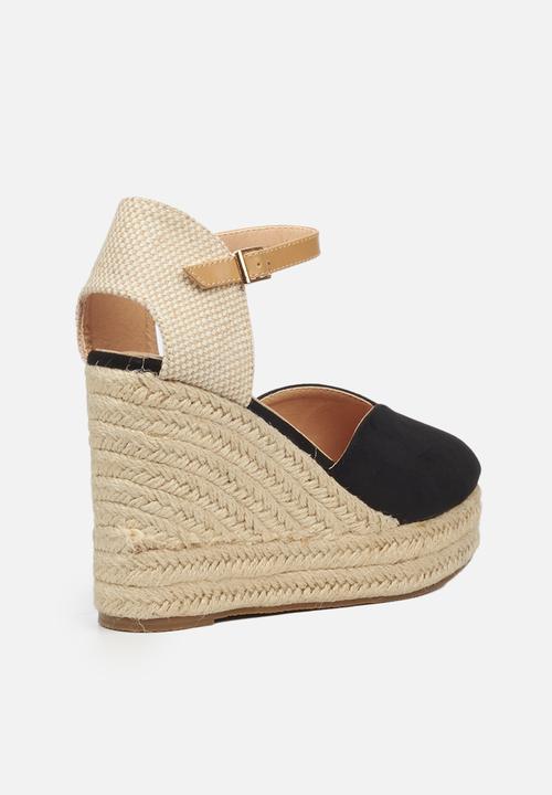 Miss Black - Vendetta1 espadrille wedge - black