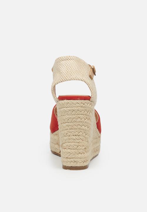 Miss Black - Vendetta1 espadrille wedge - red