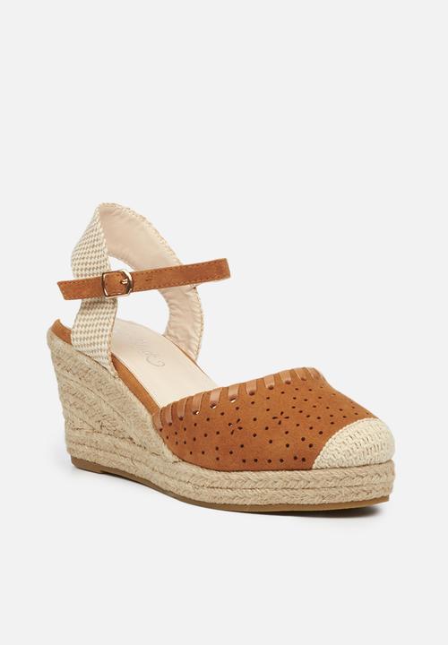 Miss Black - Whip1 espadrille wedge - tan