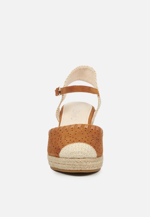 Miss Black - Whip1 espadrille wedge - tan