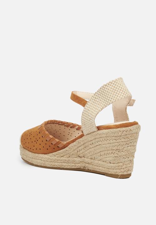 Miss Black - Whip1 espadrille wedge - tan