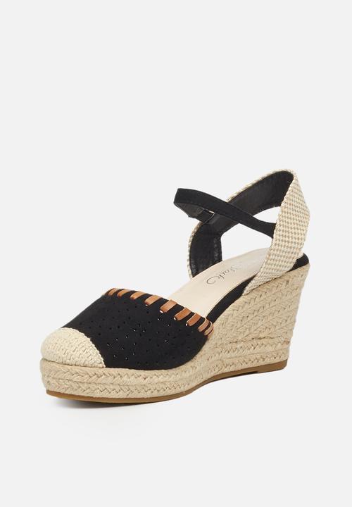 Miss Black - Whip1 espadrille wedge - black