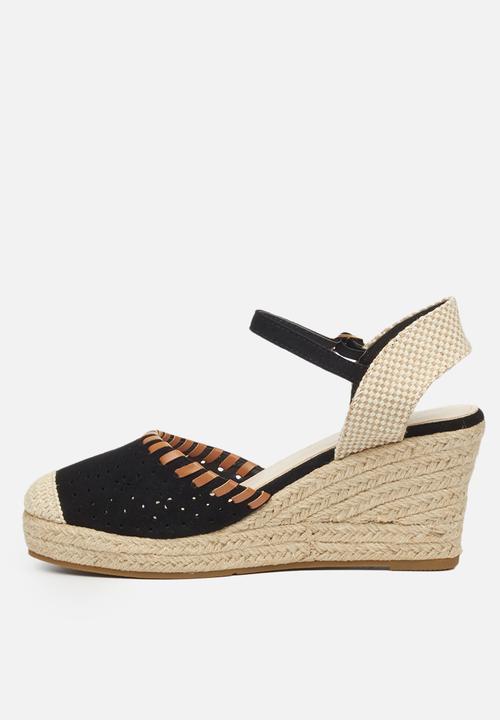 Miss Black - Whip1 espadrille wedge - black