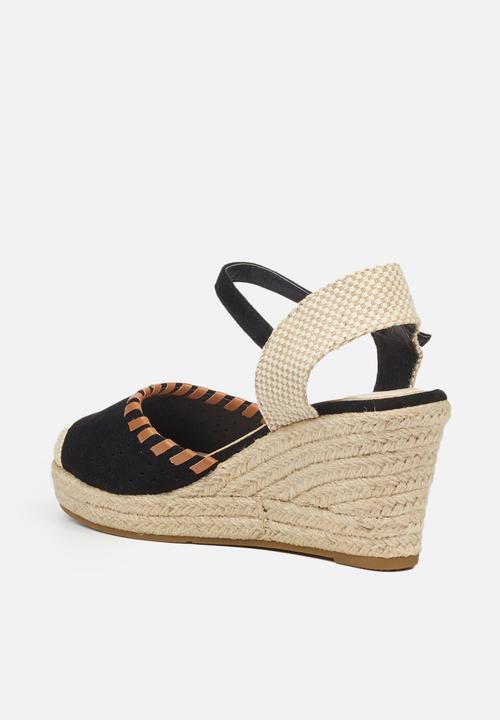 Miss Black - Whip1 espadrille wedge - black