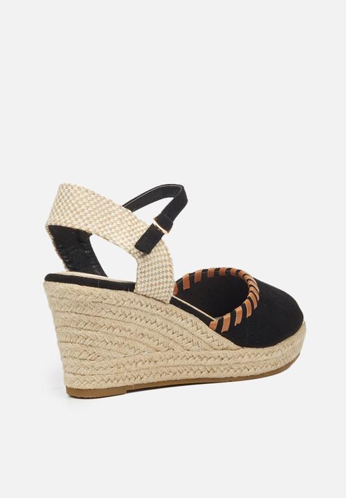 Miss Black - Whip1 espadrille wedge - black