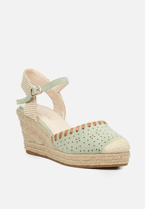 Miss Black - Whip1 espadrille wedge - mint