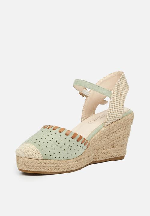 Miss Black - Whip1 espadrille wedge - mint
