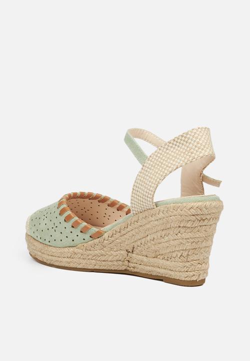 Miss Black - Whip1 espadrille wedge - mint